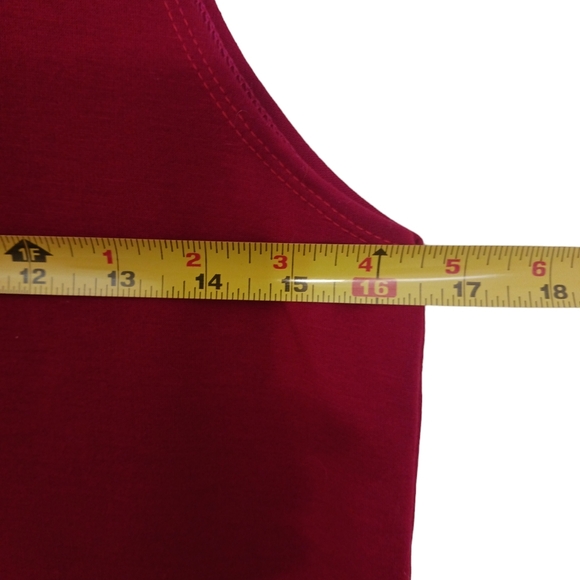 Tank Top Tunic Sz S RED with EMBLEM One of a kind - Picture 8 of 8